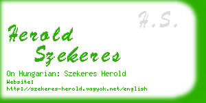 herold szekeres business card